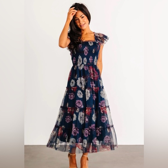 white bow midi dress self-portrait - White Bow Embroidered Midi Dress